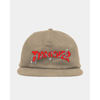 Thrasher Magazine Hat Chains Snapback Khaki