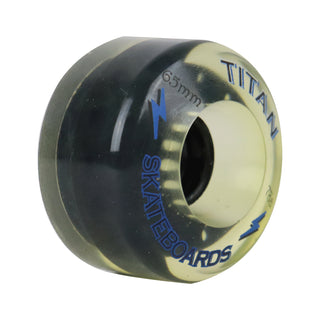 Longboard Wheels 65mm 78A White Rearset "Titan Skateboards" Graphic