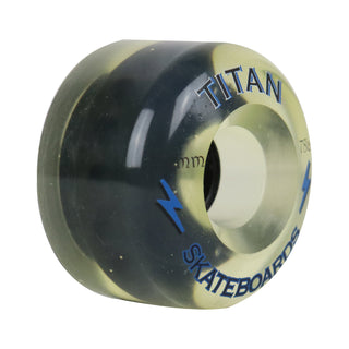 Longboard Wheels 70mm 78A White Rearset "Titan Skateboards" Graphic