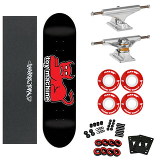 Toy Machine Complete Devil Cat Black 7.625" Independent Trucks, Soft Wheels