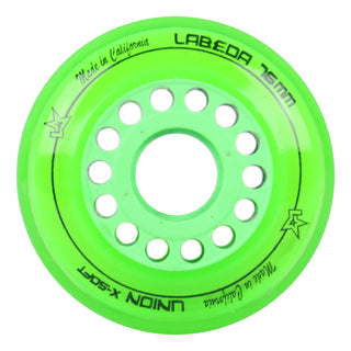Labeda Roller Hockey Wheels - Union 76/80 HiLo X-Soft Green/White (8-Pack)