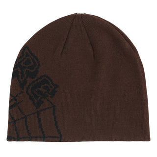 Creature Skateboards Beanie Web Skull Cap Brown
