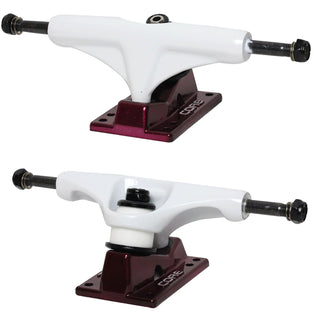 Core Hollow Trucks 5.0 (7.75") White With Red Base (Hollow Kingpin)