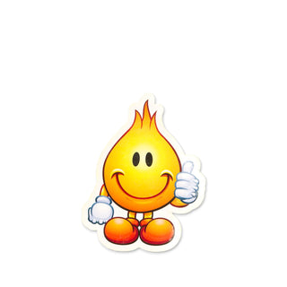 World Industries Skateboard Wax Flameboy Orange with Sticker