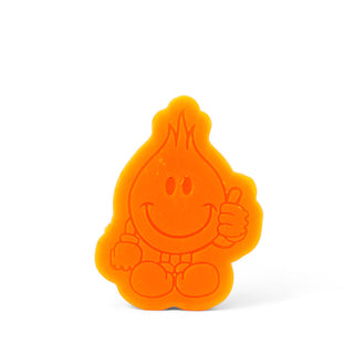 World Industries Skateboard Wax Flameboy Orange with Sticker