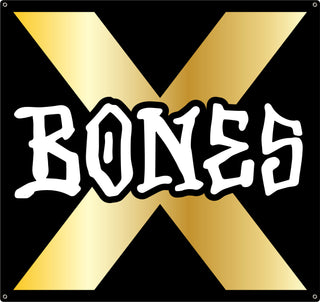 Bones Wheels Skateboard Shop Banner X Cloth 34" x 36"